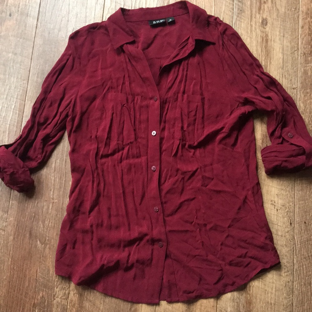 Women’s button up 3/4 sleeve blouse
